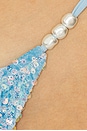 view 5 of 5 Capri Tango Bikini Bottom in Blue Shell Sequins