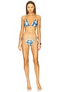 view 4 of 4 Audrey Tango Bikini Bottom in Blue Jungle Floral