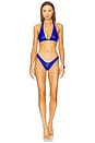 view 4 of 5 Georgia Halter Bikini Top in Blue Glitter