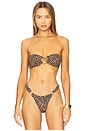 view 1 of 4 Love Bandeau Bikini Top in Leopard