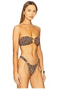 view 2 of 4 Love Bandeau Bikini Top in Leopard