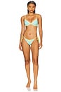 view 4 of 5 Daisy Skimpy Tie Side Bikini Bottom in Frozen Daisy Dot