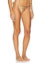 view 2 of 4 Hard Summer Tie Side Skimpy Bikini Bottom in Rose Gold
