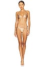 view 4 of 4 Hard Summer Tie Side Skimpy Bikini Bottom in Rose Gold