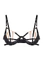 view 2 of 2 Aurora Open Bra in Black & Gold