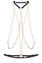 view 1 of 5 CHAINE HARNAIS THEODORA in Black & Gold