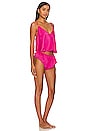 view 2 of 3 Faye Short Pajama Set in Fuchsia Pink