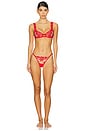 view 4 of 4 Samara Thong in Red & Sheer