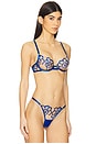 view 2 of 4 Catalina Wired Bra in Egyptian Blue & Sheer