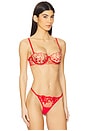 view 2 of 4 Rosalie Bra in Red & Sheer