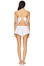 view 3 of 3 Leonora Satin Cami And Short Set in White & Sheer