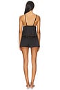 view 3 of 3 Sadiya Luxury Satin Cami And Short in Black & Sheer