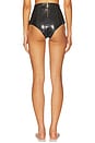 view 4 of 5 Latex High Waist Hot Pant in Black