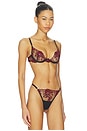 view 2 of 4 Malina Wired Bra in Black & Red