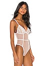 view 3 of 5 London Bodysuit in White & Rose Dust