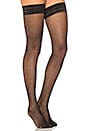 view 1 of 1 MEDIAS CON LIGA FISHNET LEG PLAIN TOP in Black