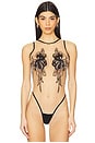 view 2 of 5 Safiya Bodysuit in Black & Sheer