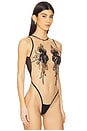 view 3 of 5 Safiya Bodysuit in Black & Sheer