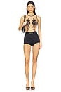 view 5 of 5 Safiya Bodysuit in Black & Sheer