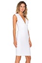 view 2 of 4 Strange Invader Deep V Dress in White
