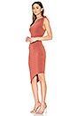 view 2 of 3 Titania Asymmetrical Midi Dress in Rust