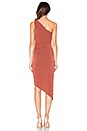 view 3 of 3 Titania Asymmetrical Midi Dress in Rust