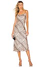 view 1 of 3 Feline Silk Midi Dress in Leopard Print