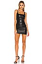 view 1 of 3 Freddie Faux Leather Mini Dress in Black