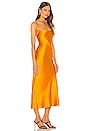 view 3 of 4 Seraphine Lace Up Midi Dress in Tangerine