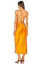 view 4 of 4 Seraphine Lace Up Midi Dress in Tangerine