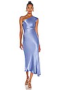 view 1 of 4 Delphine Asymmetrical Midi Dress in Cornflower