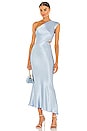 view 1 of 4 Delphine Asymmetrical Dress in Sky Blue