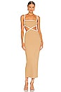 view 1 of 3 Coyote Midi Dress in Camel & Ivory