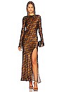 view 2 of 3 Checkmate Long Sleeve Maxi Dress in Print