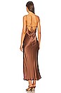 view 3 of 3 Annika Cowl Maxi Dress in Chocolate