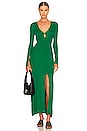 view 1 of 4 Freya Knit V Maxi Dress in Bottle Green