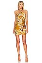 view 1 of 3 Gold Marble Mini Dress in Print