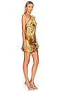 view 2 of 3 Gold Marble Mini Dress in Print