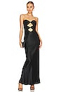 view 1 of 3 ROBE MAXI HALLE STRAPLESS in Black