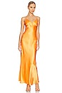 view 4 of 4 Amber V Maxi Dress in Nectarine Orange