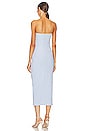 view 3 of 3 Karina Strapless Midi Dress in Powder Blue