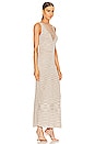 view 2 of 4 Tilda V Neck Knit Maxi Dress in Taupe Marle