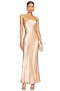 view 2 of 3 Moondance Strapless Midi Dress in Rose Gold