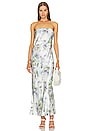 view 2 of 3 Moondance Strapless Dress in Watercolour Floral