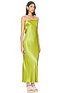 view 3 of 3 Moondance Strapless Dress in Chartreuse Green