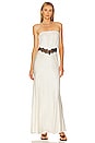 view 1 of 3 Spencer Lace Strapless Maxi in Ivory & Black