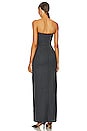 view 3 of 4 Pine Strapless Maxi Dress in Charcoal Pinstripe