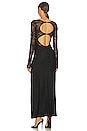 view 3 of 3 Nora Lace Long Sleeve Maxi Dress in Black