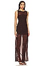 view 2 of 3 Turner Boatneck Maxi Dress in Chocolate & Black