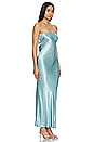 view 3 of 3 Moon Dance Strapless Dress in Sea Spray